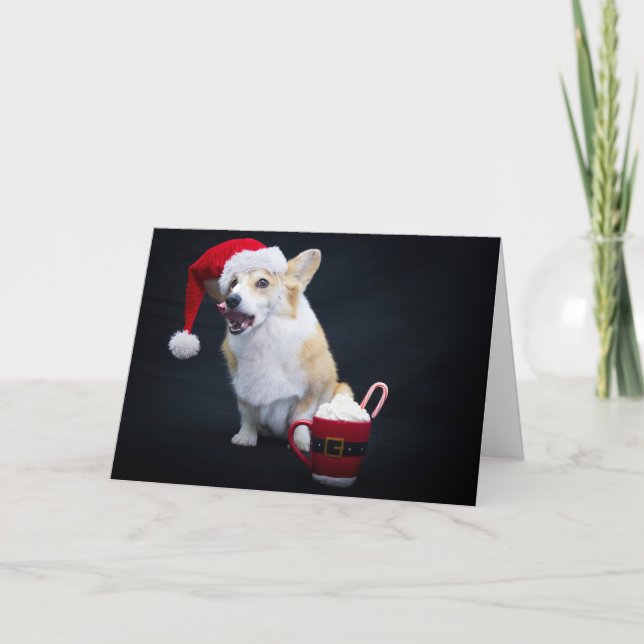 Jul-Corgi slickar läppar  Kort (Framsida)