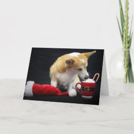 Jul-Corgi som äter vispad grädde Kort