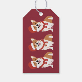 Jul Corgi Tomtehatt Rik Djup Tranbär Presentetikett