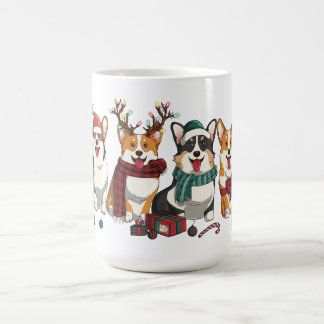 Jul Corgi Trupp Festliga Högtidhundar Kaffemugg
