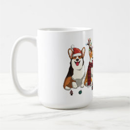 Jul Corgi Trupp Festliga Högtidhundar Kaffemugg