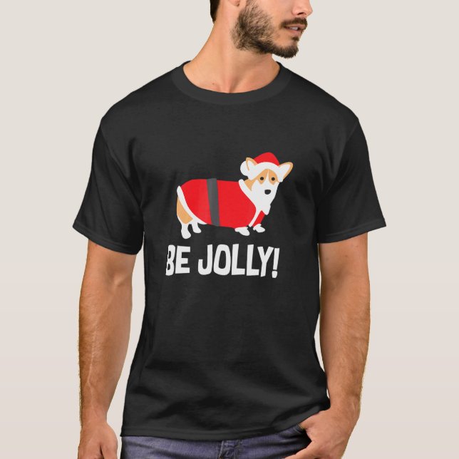 Jul Corgi Var Glad Semester T Shirt (Framsida)