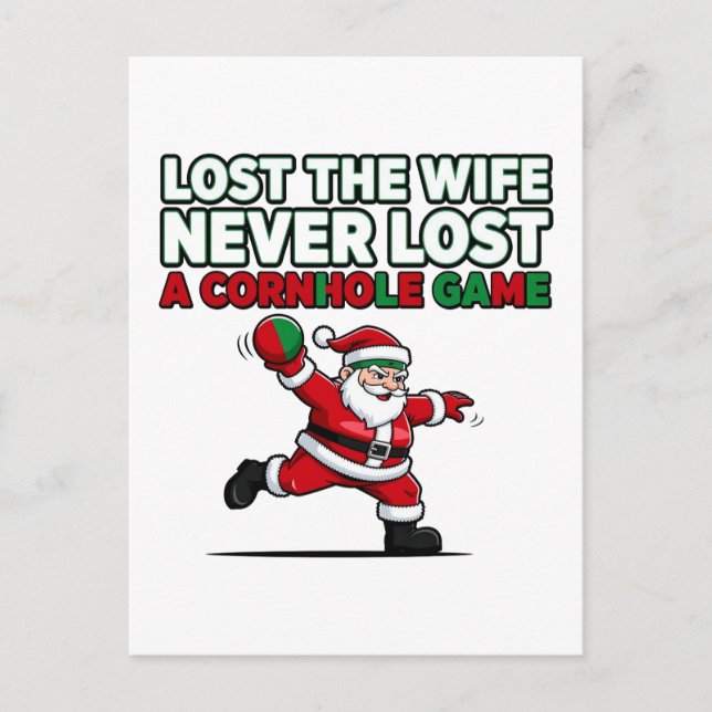 Jul Cornhole Spel Holiday Roligt Jul Citat Vykort (Framsida)