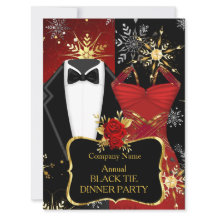 Jul Corporate Black Tie Middag Red Tuxedo