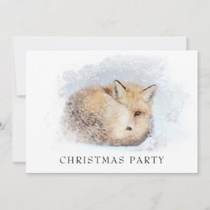 *~* Jul Corporate Personal Fox Ap18 Snowy Inbjudningar