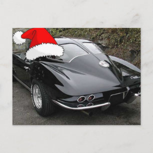 Jul Corvette Black Split Window Helg Vykort