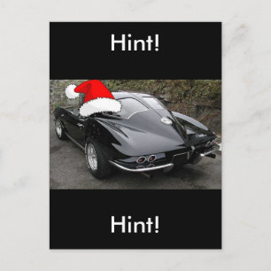 Jul Corvette Black Split Window Helg Vykort