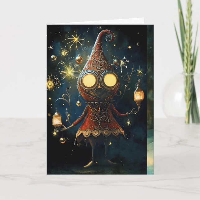 *~* Jul Cosmic Ögon Shine with Kärlek AP97 Tack Kort (Framsida)