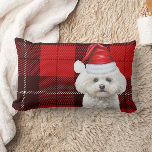 Jul Coton de Tulear Hund Red Helgdag Play Lumbarkudde (Filt)