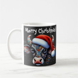 Jul Cow Bull w/Santa Hat Mexican People Art Art Kaffemugg