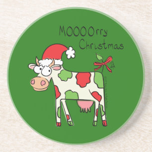 Jul Cow Funny Tecknad Kids Underlägg