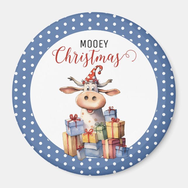 Jul Cow Pun Magnet (Framsidan)