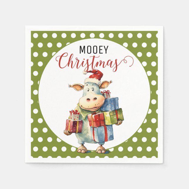 Jul Cow Pun Pappersservett (Framsidan)