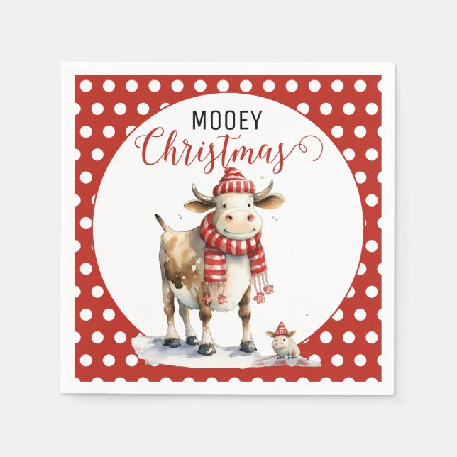 Jul Cow Pun Pappersservett (Framsidan)