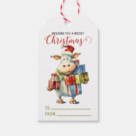 Jul Cow Pun Presentetikett