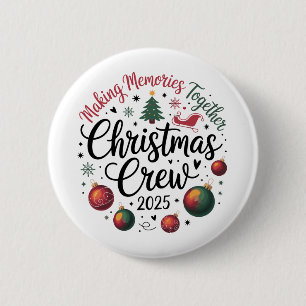 Jul Crew 2025 Matchande Familj Julklapps Xmas Knapp