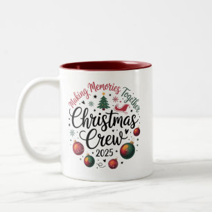 Jul Crew 2025 Matchande Familj Julklubb Xmas Två-Tonad Mugg