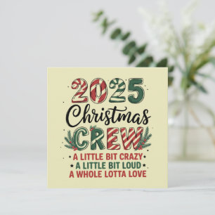 Jul Crew Familj Jul 2025 Matchande Suad Julkort