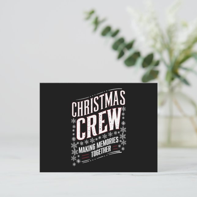 Jul Crew Familj Matchande Xmas Squad  Helg Vykort (Stående Fram)