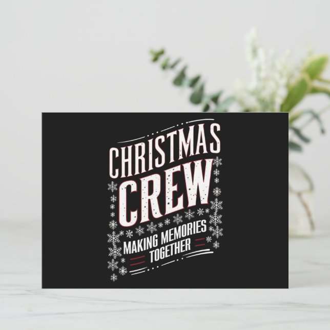 Jul Crew Familj Matchande Xmas Squad  Julkort (Stående Fram)
