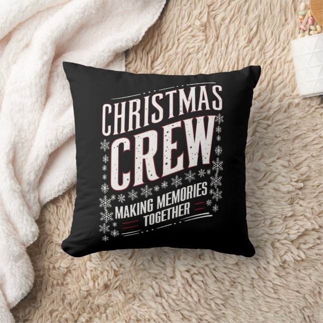 Jul Crew Familj Matchande Xmas Squad  Kudde (Filt)