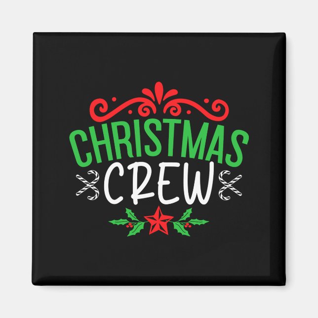 Jul Crew Familj T Shirt Magnet (Framsidan)