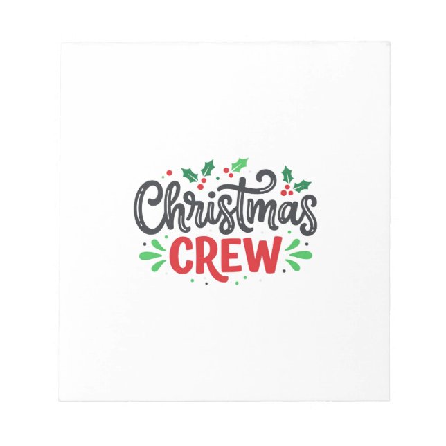 Jul Crew Festiv Högtid Anteckningsblock (Framsida)