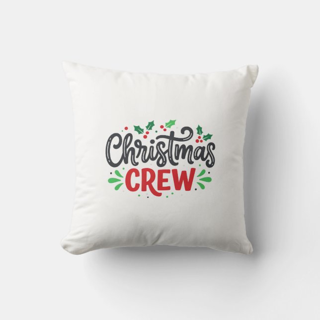 Jul Crew Festiv Högtid Kudde (Framsida)
