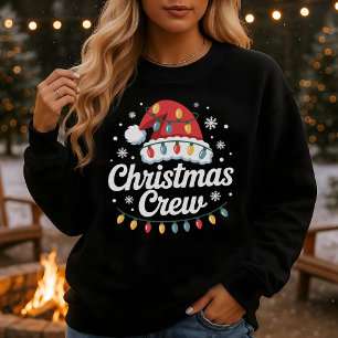 Jul Crew Matchande Familj Tomtehatt Lång Ärmad Tröja