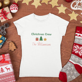 Jul Crew Personlig Familje Firande T Shirt