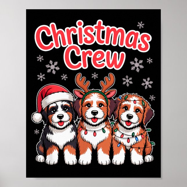 Jul Crew Xmas Valp Rolig Jul Bern Poster (Framsidan)