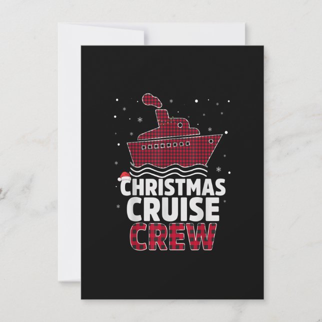 Jul Cruise Crew Buffalo Santa Hat jul Inbjudningar (Framsida)