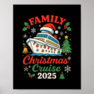 Jul Cruise för familjen 2025 Matchande familj vint Poster