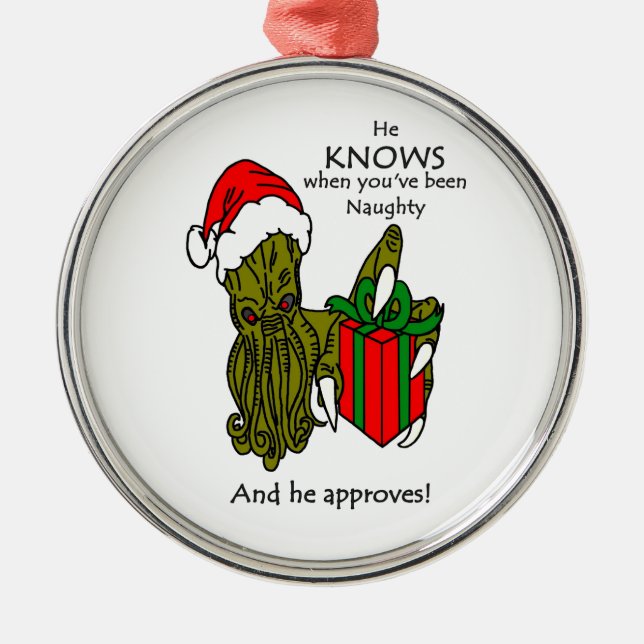 Jul Cthulhu Julgransprydnad Metall (Framsidan)