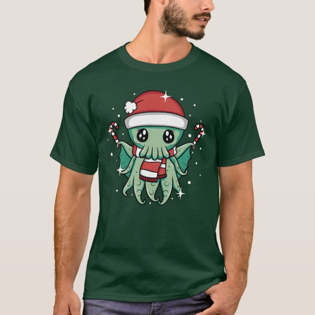 Jul Cthulhu T Shirt (Framsida)