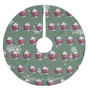 Jul Cup Hot Chocolate Grön Julgransmatta Borstad Polyester