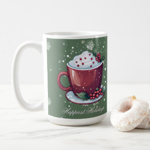 Jul Cup Hot Chocolate Grön kaffemugg