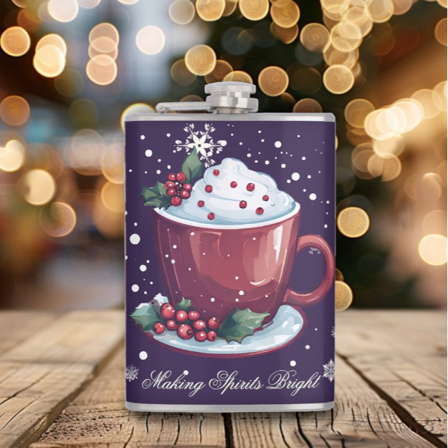 Jul Cup Hot Chocolate | Lila Fickplunta (Purple Christmas Cup of Hot Chocolate Flask)