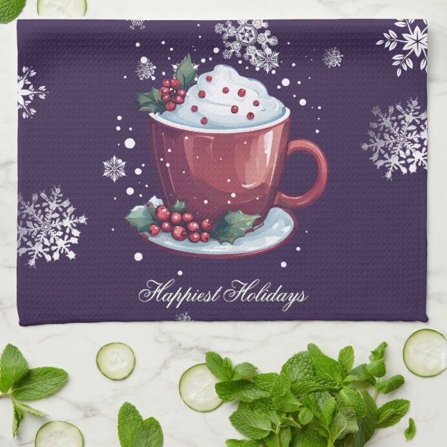 Jul Cup Hot Chocolate | Lila Kökshandduk (Vikta)