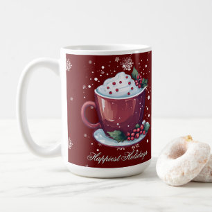 Jul Cup Hot Chocolate   Röd kaffemugg