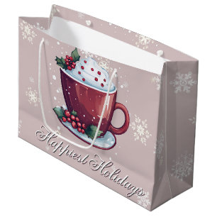 Jul Cup Hot Chocolate Rosablommig