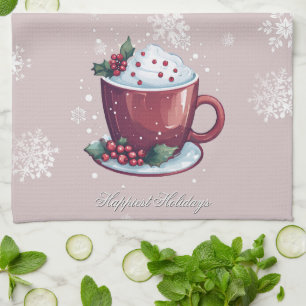 Jul Cup Hot Chocolate Rosenskär Kökshandduk
