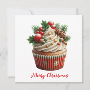 Jul Cupcake Julkort