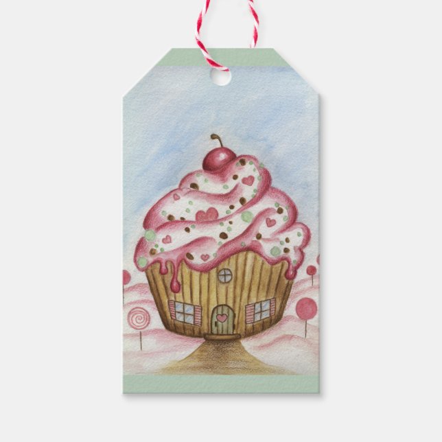 Jul Cupcake Presentkort Presentetikett (Framsidan)