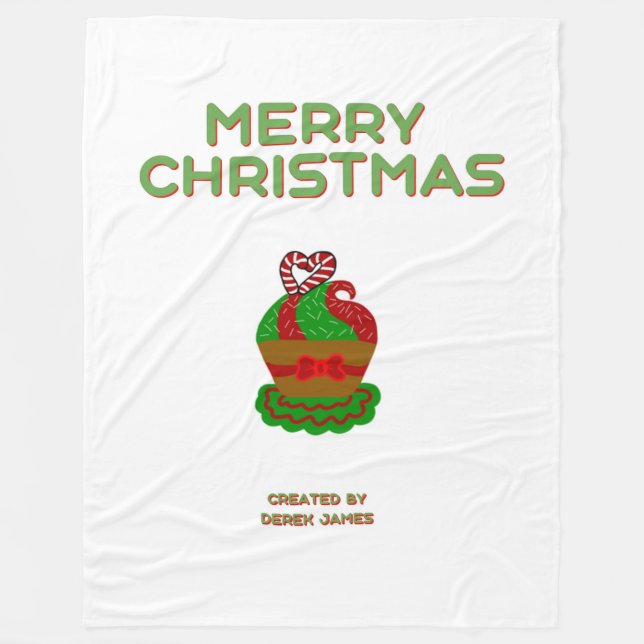 Jul Cuptårta Large Fleece Blanket (Framsidan)