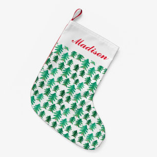 Jul Cute Julgran Mönster Liten Julstrumpa