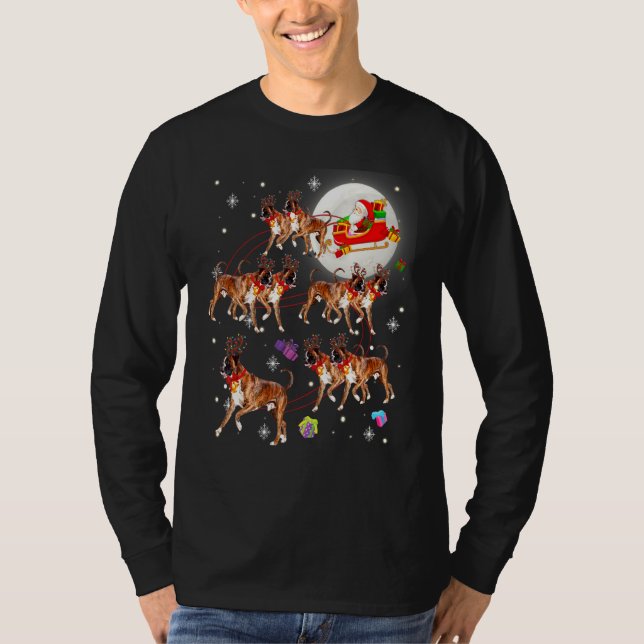 Jul Cute Jultomten Riding Boxer Julafton Pajam T Shirt (Framsida)