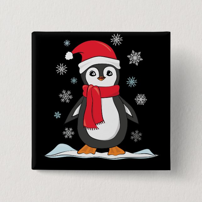 Jul Cute Penguin Knapp (Framsida)