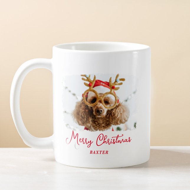 Jul Cute Pet Funny Puppy Naughty Hund Photo Kaffemugg (Christmas Cute Pet Funny Puppy Naughty Dog Photo Coffee Mug)
