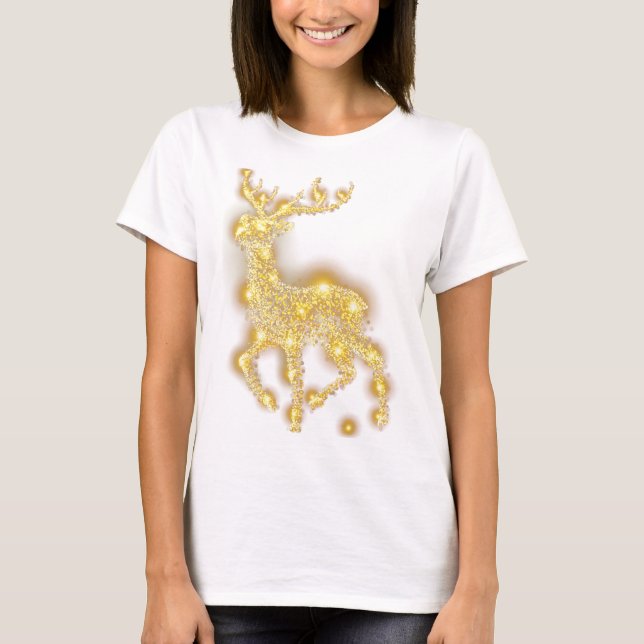 Jul Cute Reindeer T Shirt (Framsida)